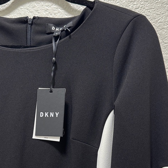 DKNY Black Sheath Dress with Bell Sleeves - Picture 3 of 6
